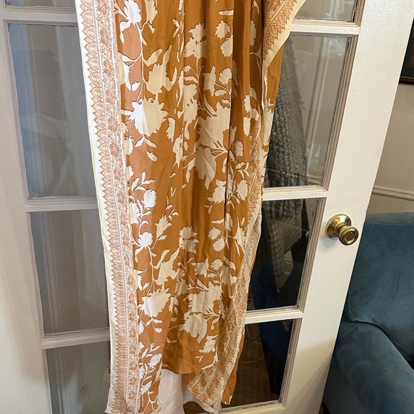 Johanna Ortiz Floral Orange and Cream Maxi Dress - Picture 9 of 12